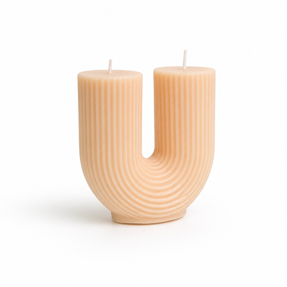 Aromatherapy Scented Soy Wax U-Shaped Candle (8.5 x 8 x 3.5 cm)