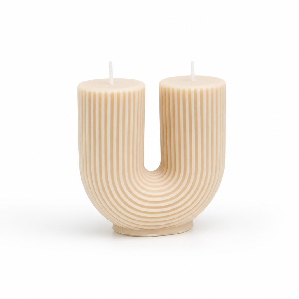 Aromatherapy Scented Soy Wax U-Shaped Candle (8.5 x 8 x 3.5 cm)