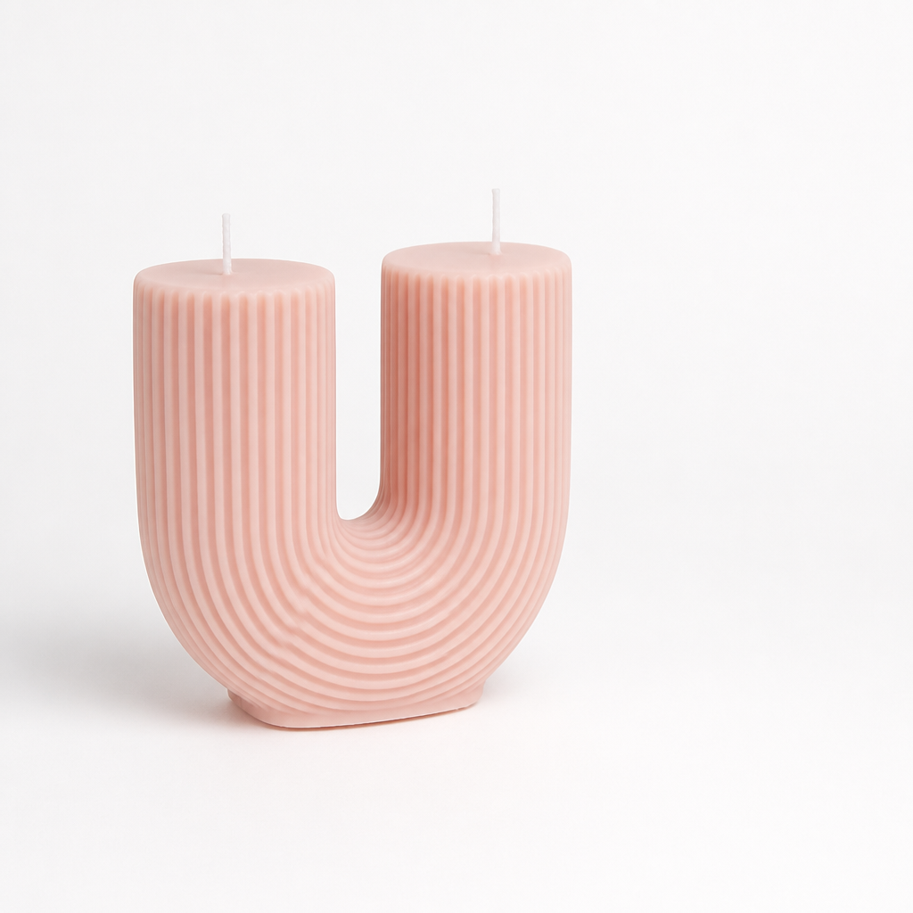 Aromatherapy Scented Soy Wax U-Shaped Candle (8.5 x 8 x 3.5 cm)