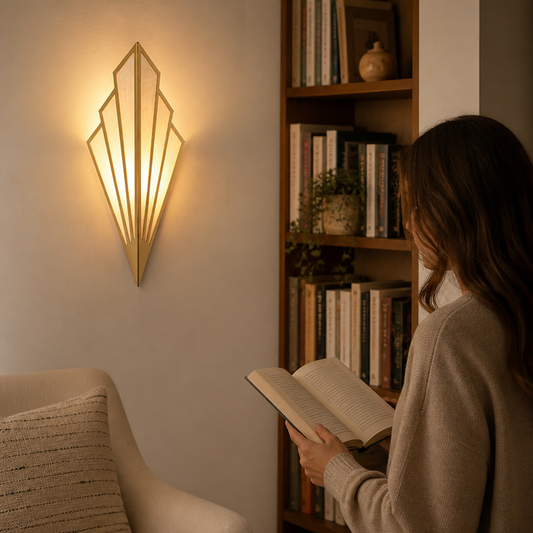Art Deco Fan-Shaped Iron Wall Light