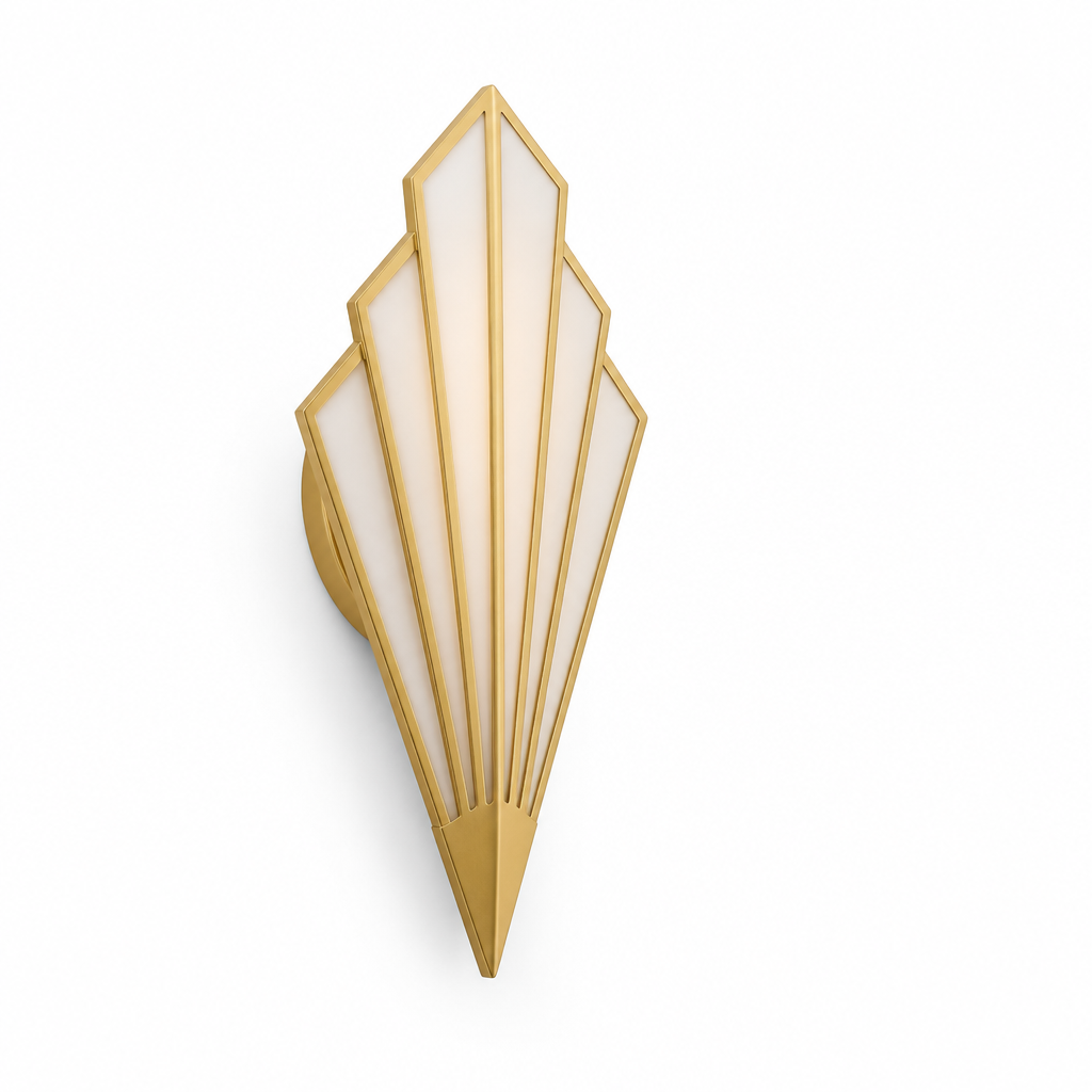 Art Deco Fan-Shaped Iron Wall Light