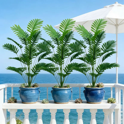 Artificial Palm Leaf Stem Realistic Flexible 43.3-Inch Length
