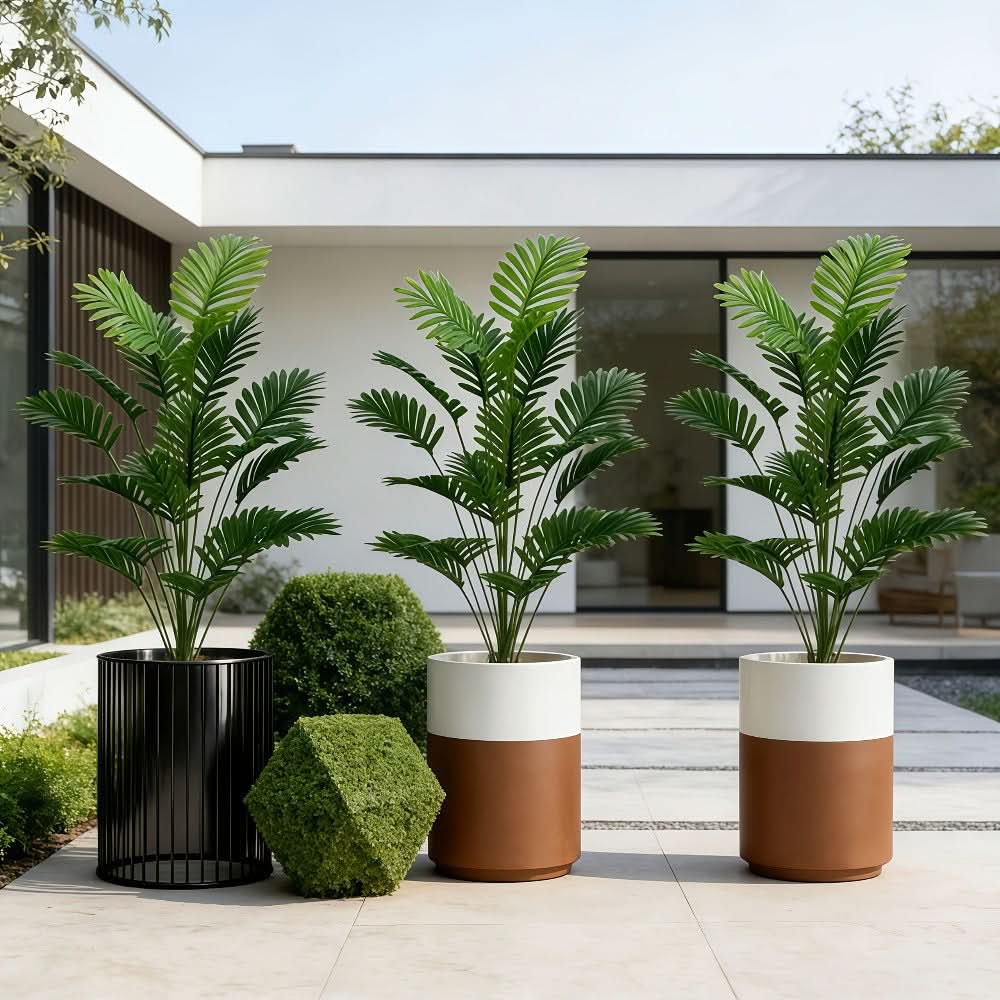 Artificial Palm Leaf Stem Realistic Flexible 43.3-Inch Length