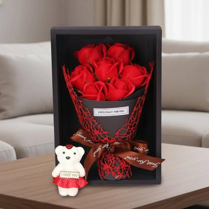 Artificial Rose Bouquet Seven Rose Heads No Maintenance