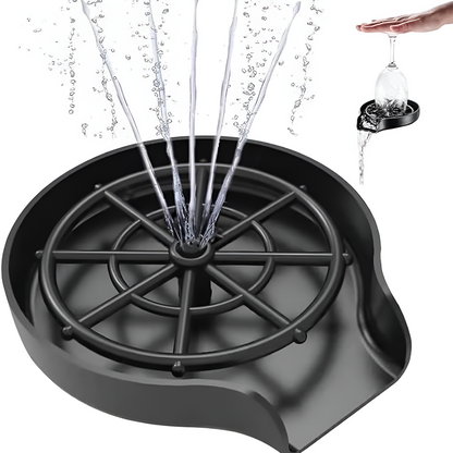 Automatic Glass Rinser Hands-Free High-Pressure Stainless Steel