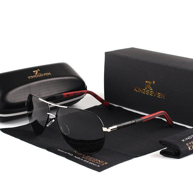 Aviator Sunglasses Polarized UV400 Adjustable Silicone Temples