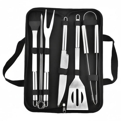 BBQ Tool Set Stainless Steel Heat-Resistant With Carry Bag