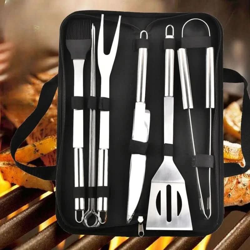 BBQ Tool Set Stainless Steel Heat-Resistant With Carry Bag