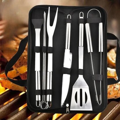 BBQ Tool Set Stainless Steel Heat-Resistant With Carry Bag