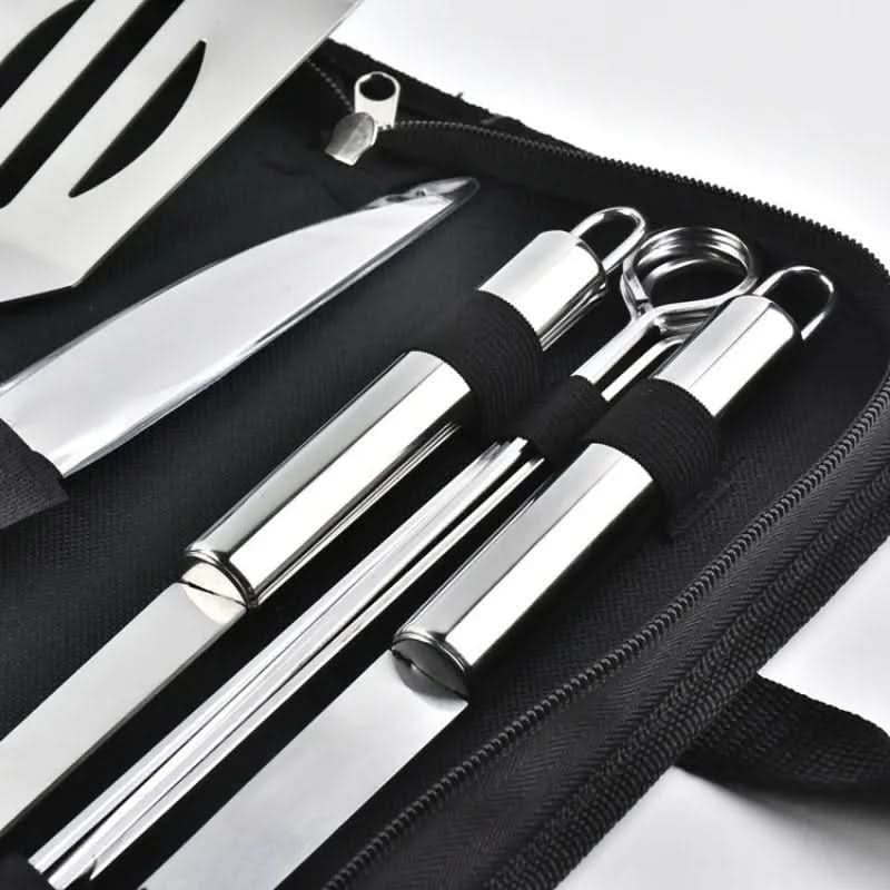 BBQ Tool Set Stainless Steel Heat-Resistant With Carry Bag