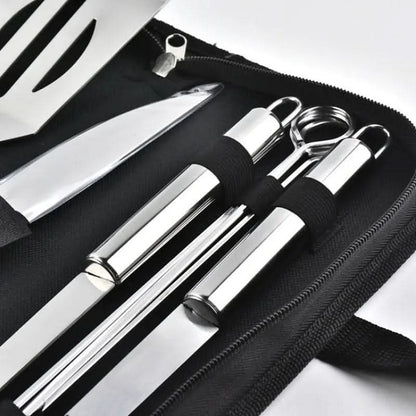 BBQ Tool Set Stainless Steel Heat-Resistant With Carry Bag