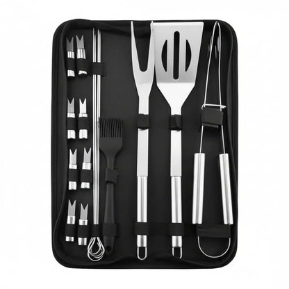 BBQ Tool Set Stainless Steel Heat-Resistant With Carry Bag