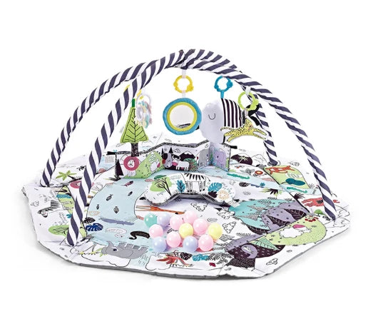 Baby Activity Play Mat 8-in-1 With 6 Detachable Toys