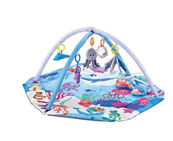 Baby Activity Play Mat 8-in-1 With 6 Detachable Toys
