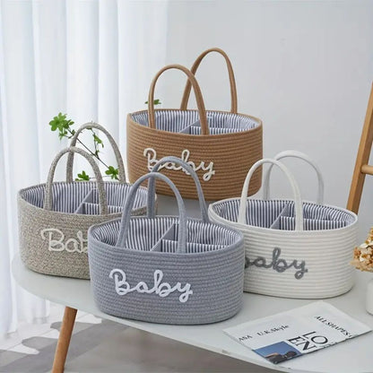 Baby Caddy Cotton Rope Removable Divider & Carry Handles