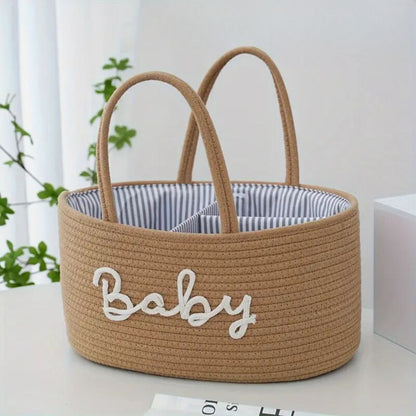 Baby Caddy Cotton Rope Removable Divider & Carry Handles