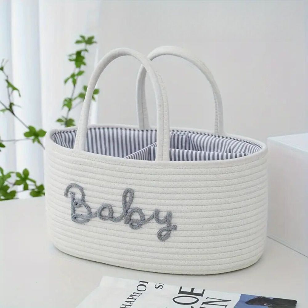 Baby Caddy Cotton Rope Removable Divider & Carry Handles