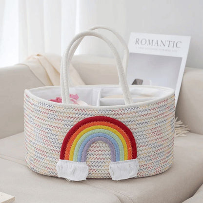 Baby Caddy Cotton Rope Removable Divider & Carry Handles