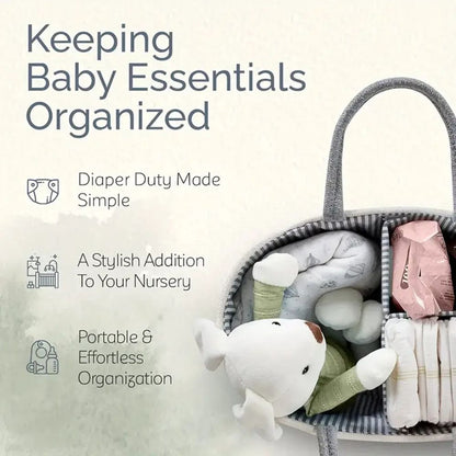 Baby Caddy Cotton Rope Removable Divider & Carry Handles