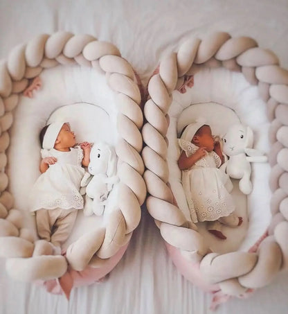 Baby Crib Bumper Braided Cotton Breathable