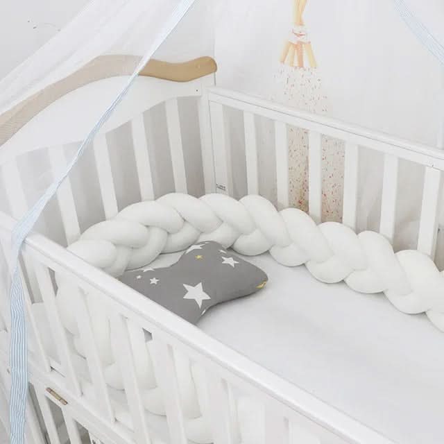 Baby Crib Bumper Braided Cotton Breathable