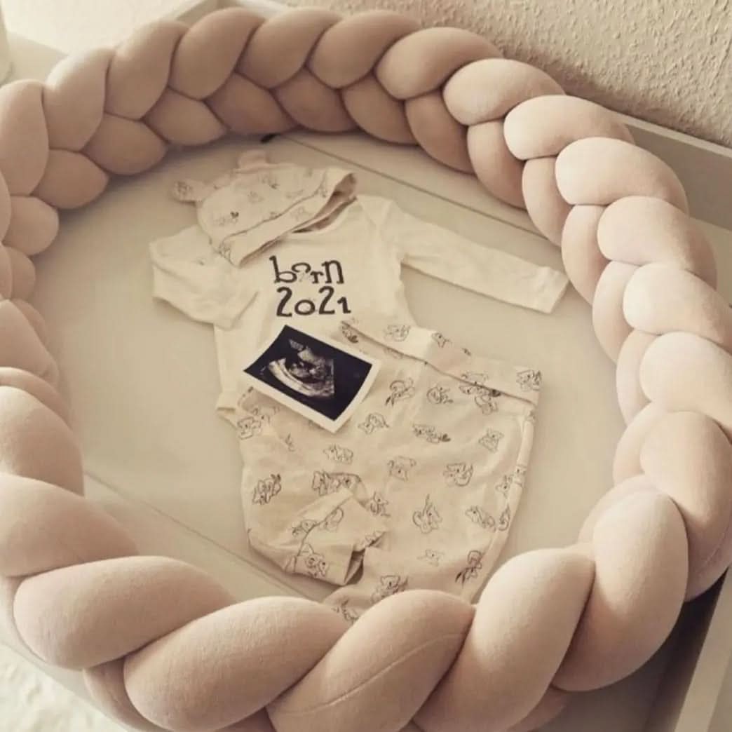 Baby Crib Bumper Braided Cotton Breathable