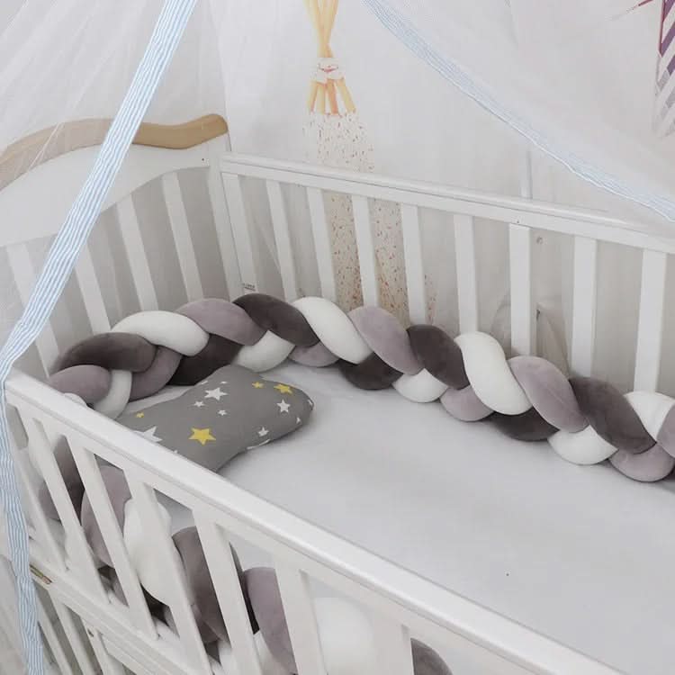 Baby Crib Bumper Braided Cotton Breathable