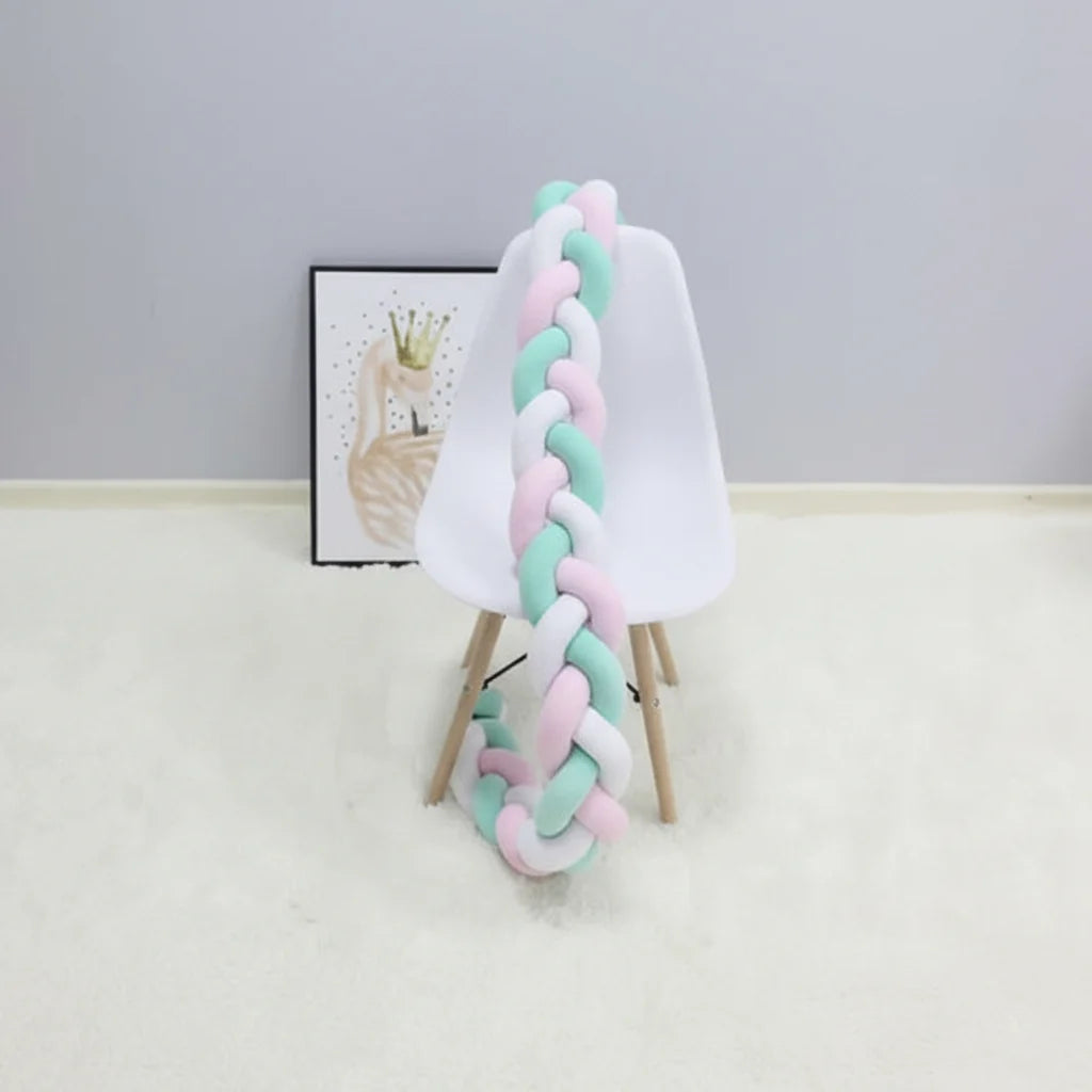 Baby Crib Bumper Braided Cotton Breathable