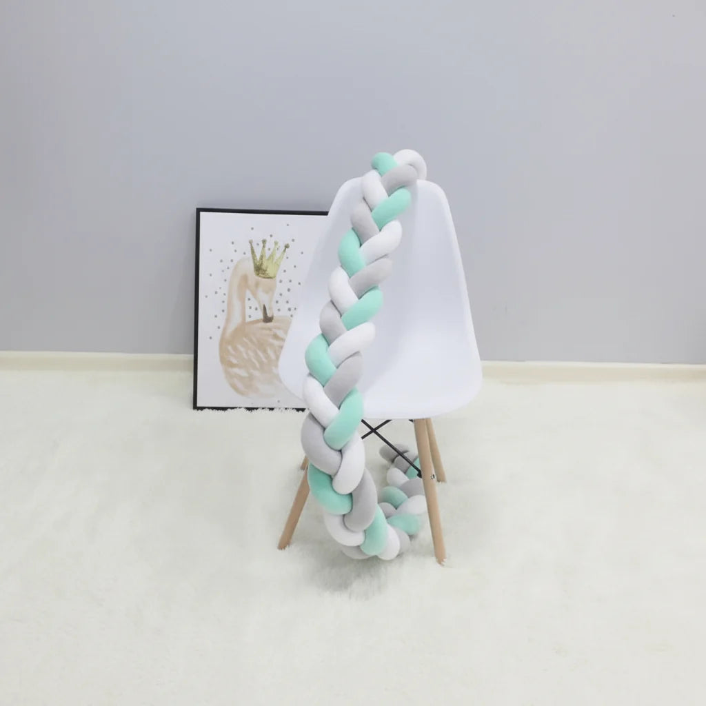 Baby Crib Bumper Braided Cotton Breathable
