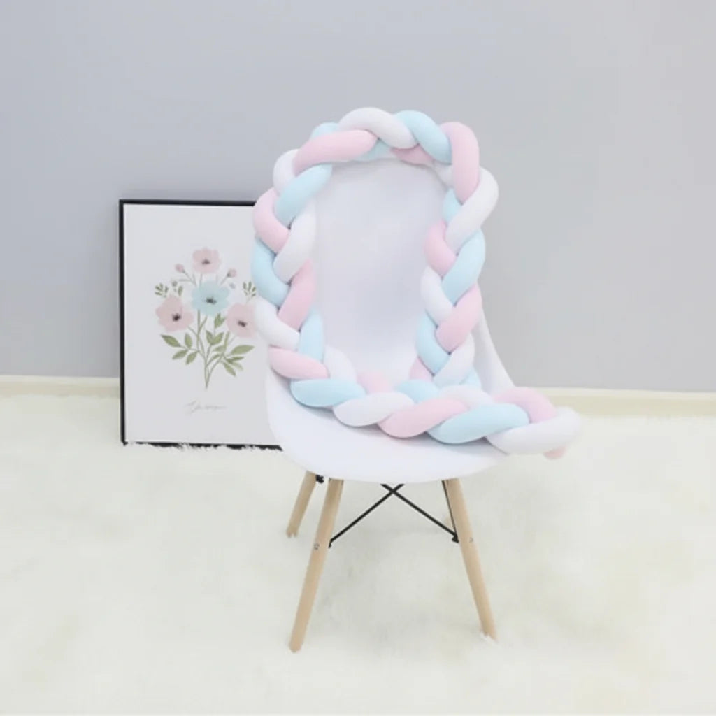 Baby Crib Bumper Braided Cotton Breathable