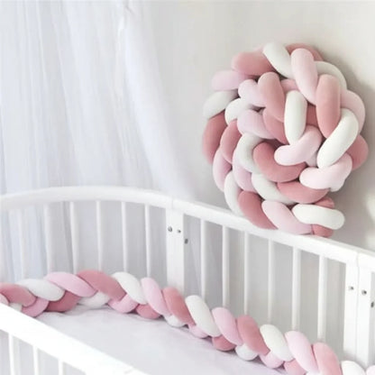 Baby Crib Bumper Braided Cotton Breathable