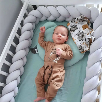 Baby Crib Bumper Braided Cotton Breathable