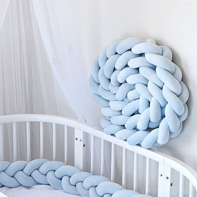 Baby Crib Bumper Braided Cotton Breathable