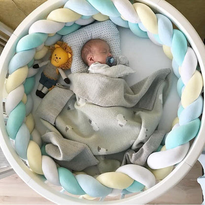 Baby Crib Bumper Braided Cotton Breathable
