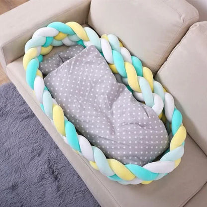 Baby Crib Bumper Braided Cotton Breathable