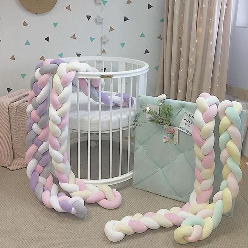 Baby Crib Bumper Braided Cotton Breathable