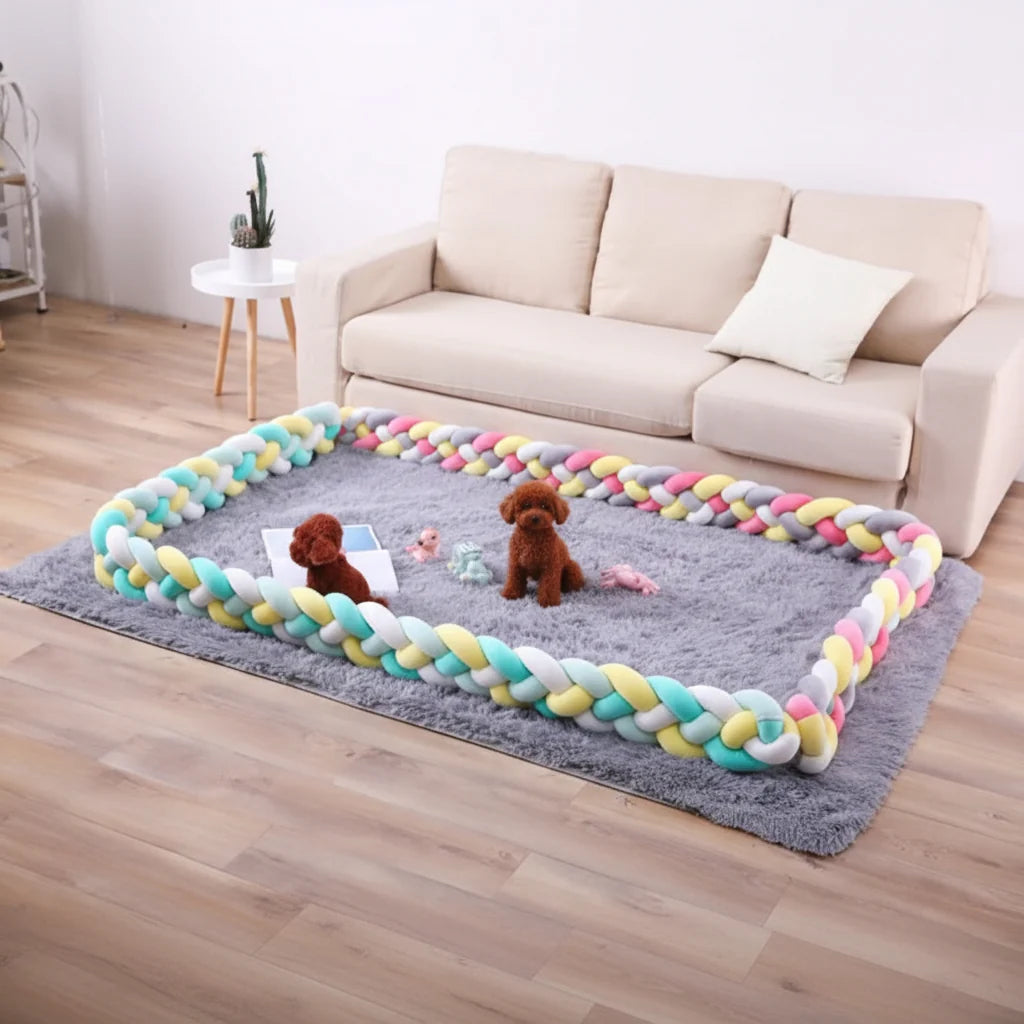 Baby Crib Bumper Braided Cotton Breathable
