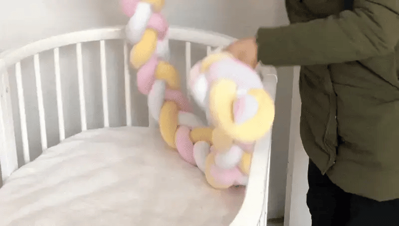 Baby Crib Bumper Braided Cotton Breathable