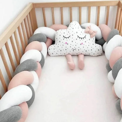 Baby Crib Bumper Braided Cotton Breathable