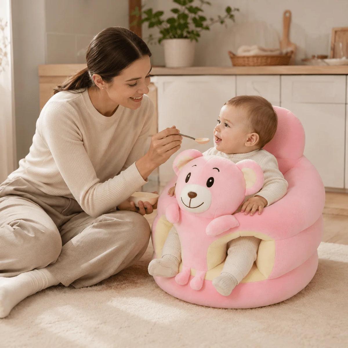Baby Floor Seat Plush Animal Sitting Support
