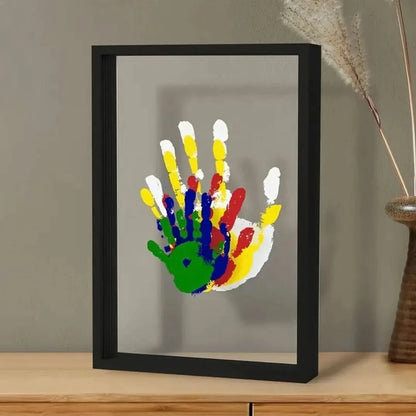 Baby Keepsake Frame Hand & Footprint Clay Kit Natural Wood