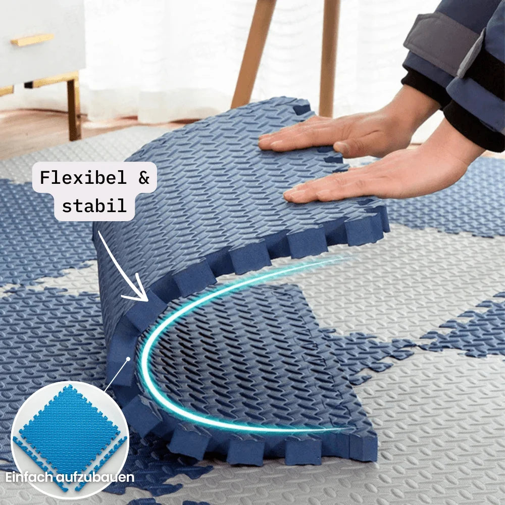 Baby Play Mat Cushioned Interlocking Foam 12 Piece Set