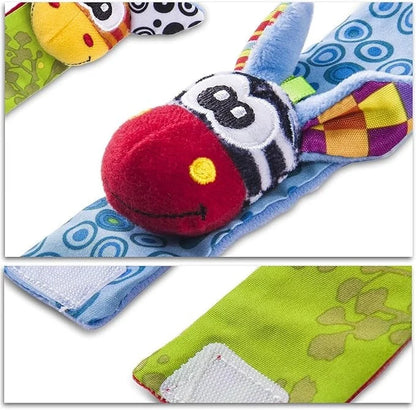 Baby Rattle Set Wrist & Foot Cotton 4-Piece Set