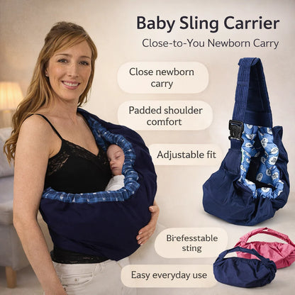 Baby Sling Carrier Padded Shoulder Strap Machine Washable