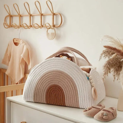 Baby Storage Organizer Woven Rope Polyester