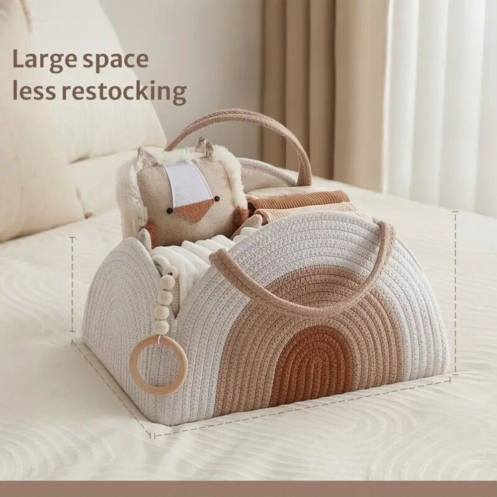 Baby Storage Organizer Woven Rope Polyester