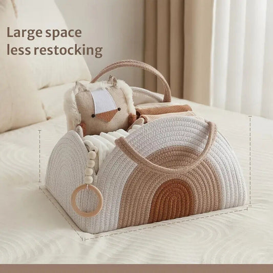 Baby Storage Organizer Woven Rope Polyester