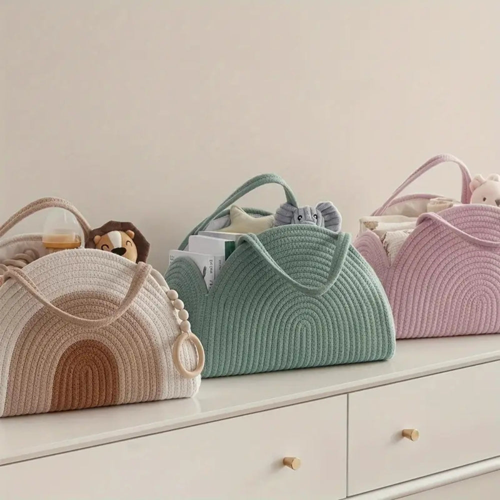 Baby Storage Organizer Woven Rope Polyester
