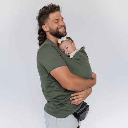 Babywearing T-Shirt Built-In Pouch Stretchy Cotton