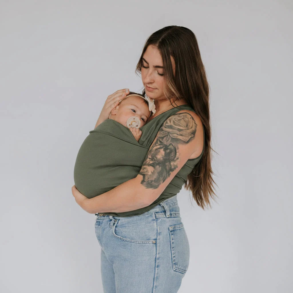 Babywearing T-Shirt Built-In Pouch Stretchy Cotton
